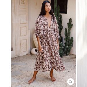 Daughters of India Kyra Midi Dress in Wine